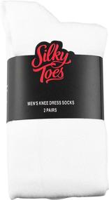 img 3 attached to Silky Toes Modal Men's Knee High Socks: Long Over the Calf Dress or Work Socks - 2 or 4 Pack