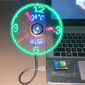 img 4 attached to ⏰ Серебристый USB-вентилятор с часами: функция отображения реального времени и температуры, гарантия 1 год (Температура и Часы)