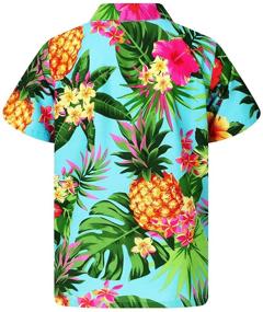 img 3 attached to 🍍 Vibrant King Kameha Pineapple Turquoise Men's Shortsleeve Clothing