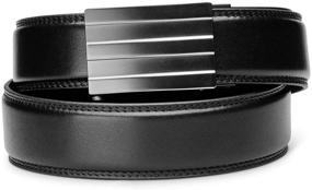 img 4 attached to Full Grain Leather Track Endeavor Buckle Men's Accessories and Belts