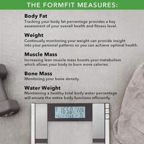 img 3 attached to 📊 Vitagoods Form Fit: Полноценные цифровые весы и анализатор тела - Отслеживание жира, веса, мышц/костей, веса воды - Вместимость до 397 фунтов, серебро 5 фунтов