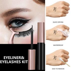 img 3 attached to 👁️ Enhanced BILEYCHA 3D Natural Magnetic Eyelashes Kit: Lightweight Magnetic Eyeliner, Waterproof with No Glue Needed - 10 Pairs Included