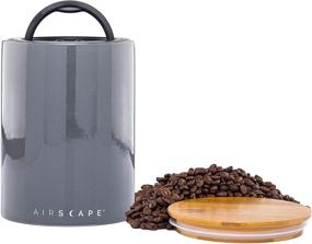 img 4 attached to 🍽️ Airscape Medium Ceramic Coffee and Food Storage Canister - Enhances Food Freshness with Patented Airtight Inner Lid featuring Two-Way Valve - Glazed Ceramic Container with Bamboo Top (Slate Gray)