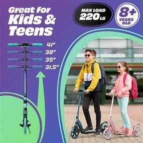 img 2 attached to 🛴 Anti-Shock Scooters for Kids Aged 6-12: Ensuring Safe and Smooth Rides