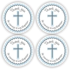 img 1 attached to 🎨 Philly Art & Crafts Baptism Stickers - Boy Baptism Favor Stickers - Set of 40 Religious Celebration Stickers