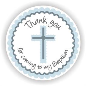 img 2 attached to 🎨 Philly Art & Crafts Baptism Stickers - Boy Baptism Favor Stickers - Set of 40 Religious Celebration Stickers