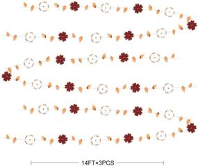 img 3 attached to 🌹 Stunning 42Ft Burgundy White Paper Flower Garland: Rose Gold Foil Hanging Leaf Flower Streamer Banner for Unforgettable Celebrations - Perfect Party Decoration Supplies for Bachelorette, Engagement, Wedding, Birthday, Bridal Shower, Anniversary, Tea Spring Events