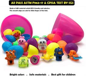 img 2 attached to 🐣 Pusiti Easter Egg Toys: Surprise Eggs with Toys Inside - 30 Toys Filled 2.5 Inch Eggs in 10 Inch Egg - Educational Learning Toys for Kids, Toddlers, Boys and Girls