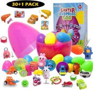 🐣 pusiti easter egg toys: surprise eggs with toys inside - 30 toys filled 2.5 inch eggs in 10 inch egg - educational learning toys for kids, toddlers, boys and girls логотип