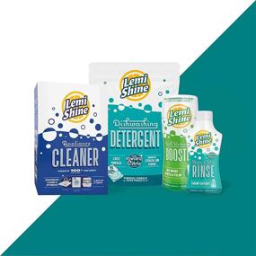 img 4 attached to 🧼 Ultimate Cleaning Bundle for Sparkling Dishes: Lemi Shine Complete Dishwasher 4-Pc. Set - Booster Detergent, Dry Rinse, Dishwasher Pods, & Machine Cleaner