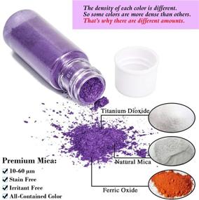 img 2 attached to Mica Powder 32 Colors: Upgraded Epoxy Resin Pigment for Slime, Soap Making, Bath Bombs, Nail Art, Paint - 5g/0.18oz Jars