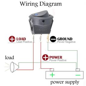 img 3 attached to 🚗 QOFOWIN Rocker Toggle Switch, 12V/24V 10A/20A 3Pin Dot Red LED Light ON/Off Switch - Ideal for Automotive, Marine & RV Applications (10Pcs+Wire)