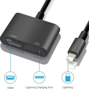 img 3 attached to 📱 Сертифицированный адаптер Lightning to HDMI от Apple MFi - Подключите iPhone к телевизору или проектору для аудио и видеосинхронизации 1080P.