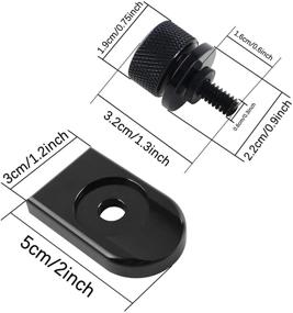 img 3 attached to Harley Fatboy Road King Softail Black 1996-2020 Seat 🛵 Bolt Tab Screw Mount Knob Cover - Purchase a High-Quality Option!