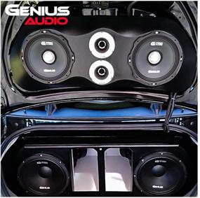 img 3 attached to 🚗 Повысьте качество звука в вашем автомобиле с помощью колонок Genius Audio GPRO-M0765 6.5" в диаметре - 300 Вт максимальной мощности, 150 Вт постоянной мощности, с разъемом Push Connector, алюминиевым дизайном в форме пули, ферритовым магнитом, сопротивлением 4 Ом и усиленным бумажным конусом - (1 колонка)