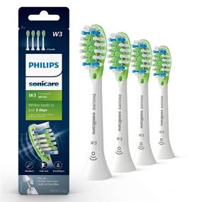 img 4 attached to Philips Sonicare W3 Premium White Replacement Toothbrush Heads - 4 Pack, HX9064/65