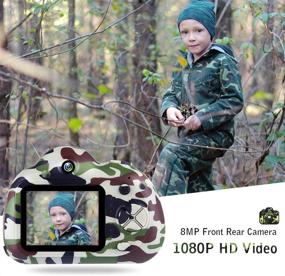 img 3 attached to 📷 OMWay Kids Camera for Boys - Top Toy and Gift for 4-7 Year Old Boys! Perfect for Camping, Adventures, and Recording Fun - Includes 32GB SD Card!