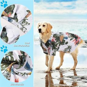 Geyoga 4 Piece Hawaiian Dog Costume Breathable Pet