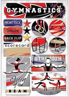 karen foster 11590 scrapbooking sticker sheet: i love gymnastics – acid and lignin free design logo