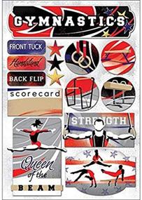 img 1 attached to KAREN FOSTER 11590 Scrapbooking Sticker Sheet: I Love Gymnastics – Acid and Lignin Free Design