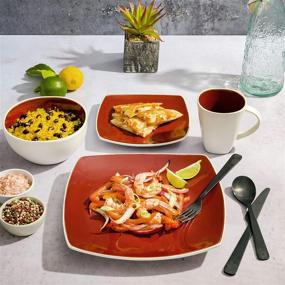 img 1 attached to 🍽️ Gibson Elite Reactive Stoneware Dinnerware: Premium Tabletop & Serveware for Food Service Professionals