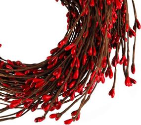 img 1 attached to 🎄 Hedume 128 Feet 60 Packs Red Pip Berry Garland - Ideal for Christmas Craft Decorations or Celebratory Embellishments