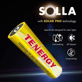 img 3 attached to 🔋 Tenergy Solla Rechargeable NiMH AA Solar Batteries for Garden Lights, 1000mAh Anti-Leak, Outdoor Durability, 5+ Years Performance, 12 PCS, UL Certified