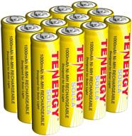 🔋 tenergy solla rechargeable nimh aa solar batteries for garden lights, 1000mah anti-leak, outdoor durability, 5+ years performance, 12 pcs, ul certified logo