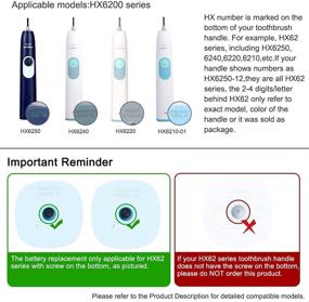 img 3 attached to 🔋 High-performance Replacement Battery for Philips Electric Toothbrush - Rechargeable 2.4v NI-MH 800mAh | Compatible with HX6210, HX6220, HX6230, HX6240, HX6250, and more!