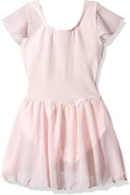 img 2 attached to 👗 Capezio Intermediate Girls' Clothing - Flutter Sleeve Dress