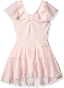 img 3 attached to 👗 Capezio Intermediate Girls' Clothing - Flutter Sleeve Dress