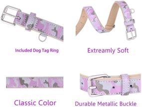 img 2 attached to 🐶 Hikiko Reflective Leather Dog Collar: Soft & Breathable with Glow in The Sun Feature, Heavy Duty Buckle for Medium Large Dogs - Get Yours Today!