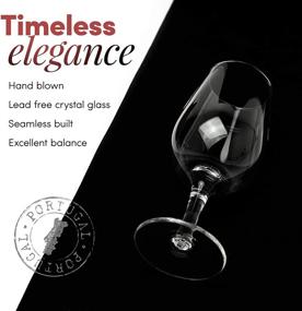 img 1 attached to 🍷 Set of 6 Small Crystal Port, Dessert Wine, Sherry, Cordial, Aperitif Tasting Glasses - 7 oz Sippers for Mini Short Stem Nosing Taster Copitas, After Dinner Drink Glassware