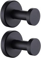 🧼 aplusee bathroom towel hook set of 2 - stainless steel round robe hanger, modern decorative wall holder for coat, kitchen, toilet, clothes (matte black) logo