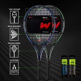 img 3 attached to 🎾 WOED BATENS Adult 2 Player Tennis Racket - Ideal for All Skill Levels, 27” Speed Tennis Racquet with Overgrips, Tennis Bag, Vibration Dampes, and Covers Included