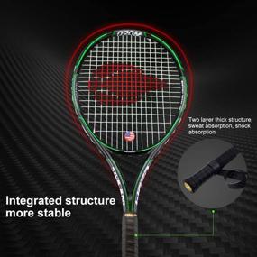 img 1 attached to 🎾 WOED BATENS Adult 2 Player Tennis Racket - Ideal for All Skill Levels, 27” Speed Tennis Racquet with Overgrips, Tennis Bag, Vibration Dampes, and Covers Included