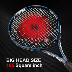 img 2 attached to 🎾 WOED BATENS Adult 2 Player Tennis Racket - Ideal for All Skill Levels, 27” Speed Tennis Racquet with Overgrips, Tennis Bag, Vibration Dampes, and Covers Included