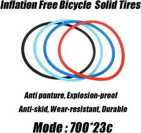 img 2 attached to 🚲 High-Performance 2PCS Bike Solid Tires: Free Inflatable Tubeless Tyre for BMX & Road Bikes - Wear-Resistant, Nonslip Grip (Black)