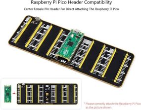 img 3 attached to 🔌 Waveshare Quad GPIO Expander для Raspberry Pi Pico | Подключение напрямую или через провода-переходники | 4 набора из 2x20 мужских штырьков для расширения возможностей Raspberry Pi Pico | Разъем для питания от USB