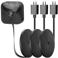 itodos 3-pack 25ft/7.5m power cable and adapter set for all-new blink outdoor cameras - weatherproof outdoor, flat charging cable for blink camera (not compatible with blink mini) - black logo