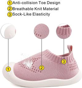 img 3 attached to 👟 Ultimate First Walking Trainers: Breathable Lightweight Sneakers for Boys' Shoes