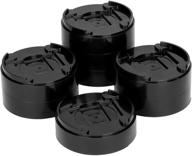 socialcomfy set of 8 black round adjustable bed risers - 1, 2, 3, 4 inch heights - heavy duty stackable furniture risers for bed, sofa, table, and chair - each riser adds 1 inch logo