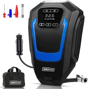 img 4 attached to Portable Car Tire Inflator Air Compressor – Touchscreen Digital Air Pump for Car Tires – Extended Cord & Auto Shut Off