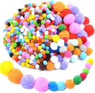 многоцветные пушистые шарики, украшения для рукоделия логотип
