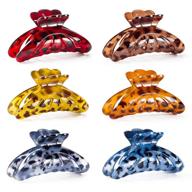 pieces tortoise barrettes leopard accessories logo