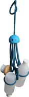 🐙 versatile octopus shower caddy (blue) - bath organizer for shower gel, shampoo, conditioner, brushes, razors, toys & accessories, 9 slots, fits bottles of all sizes, stylish & fun bath shower holder, swedish design logo