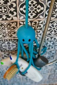 img 1 attached to 🐙 Versatile Octopus Shower Caddy (Blue) - Bath Organizer for Shower Gel, Shampoo, Conditioner, Brushes, Razors, Toys & Accessories, 9 Slots, Fits Bottles of All Sizes, Stylish & Fun Bath Shower Holder, Swedish Design