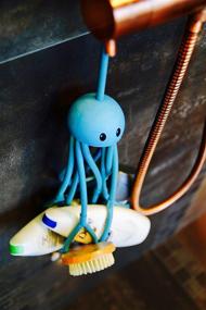 img 2 attached to 🐙 Versatile Octopus Shower Caddy (Blue) - Bath Organizer for Shower Gel, Shampoo, Conditioner, Brushes, Razors, Toys & Accessories, 9 Slots, Fits Bottles of All Sizes, Stylish & Fun Bath Shower Holder, Swedish Design