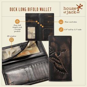 img 3 attached to Dapper Men's Co Wallet: 🦆 Premium Leather with Burnished Finish Duck Design