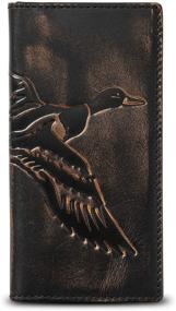 img 4 attached to Dapper Men's Co Wallet: 🦆 Premium Leather with Burnished Finish Duck Design